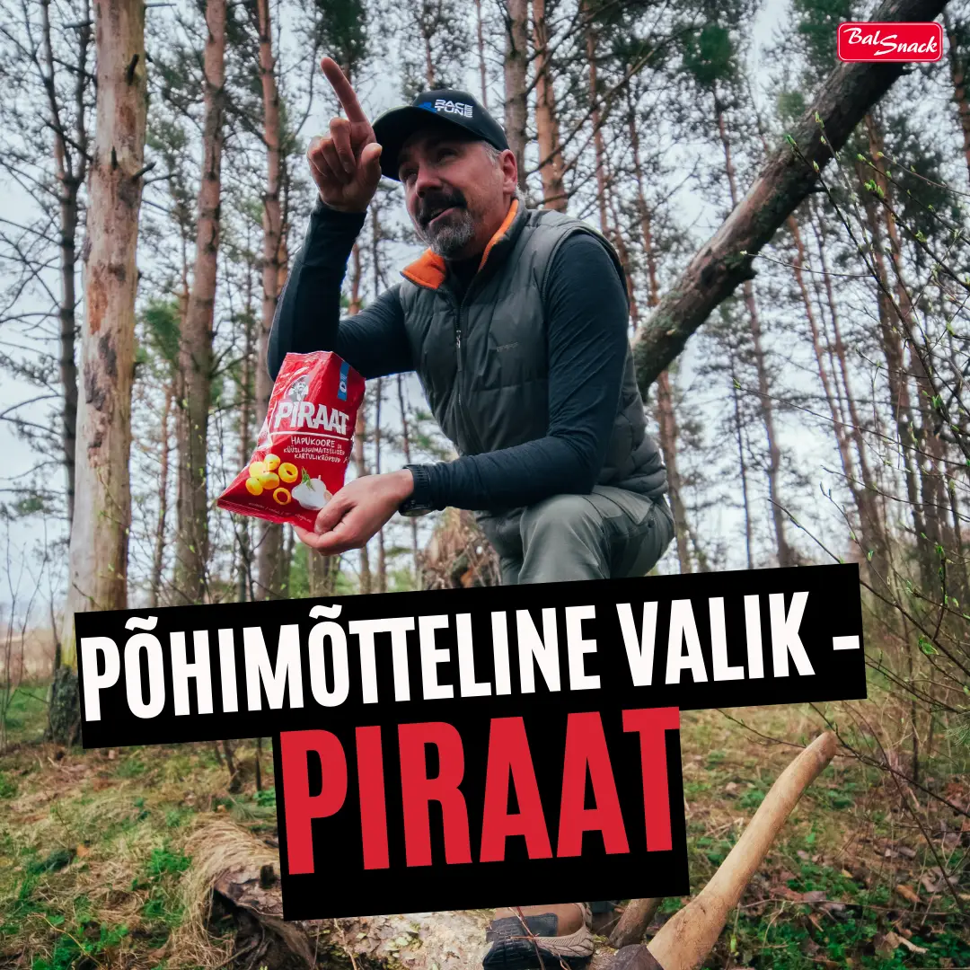 Põhimmõtteline valik - piraat balsnack piraat krõpsud. Metsamees