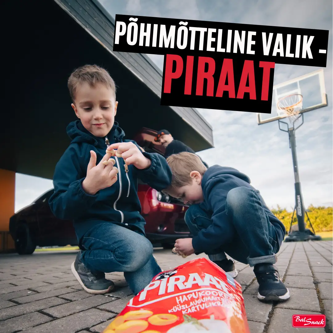 Põhimmõtteline valik - piraat balsnack piraat krõpsud. Korvpalliväljakul