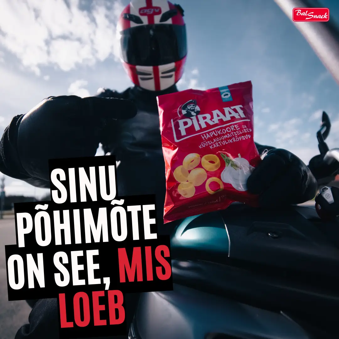 Sinu põhimõte on see, mis loeb balsnack piraat krõpsud. Mootorrattal