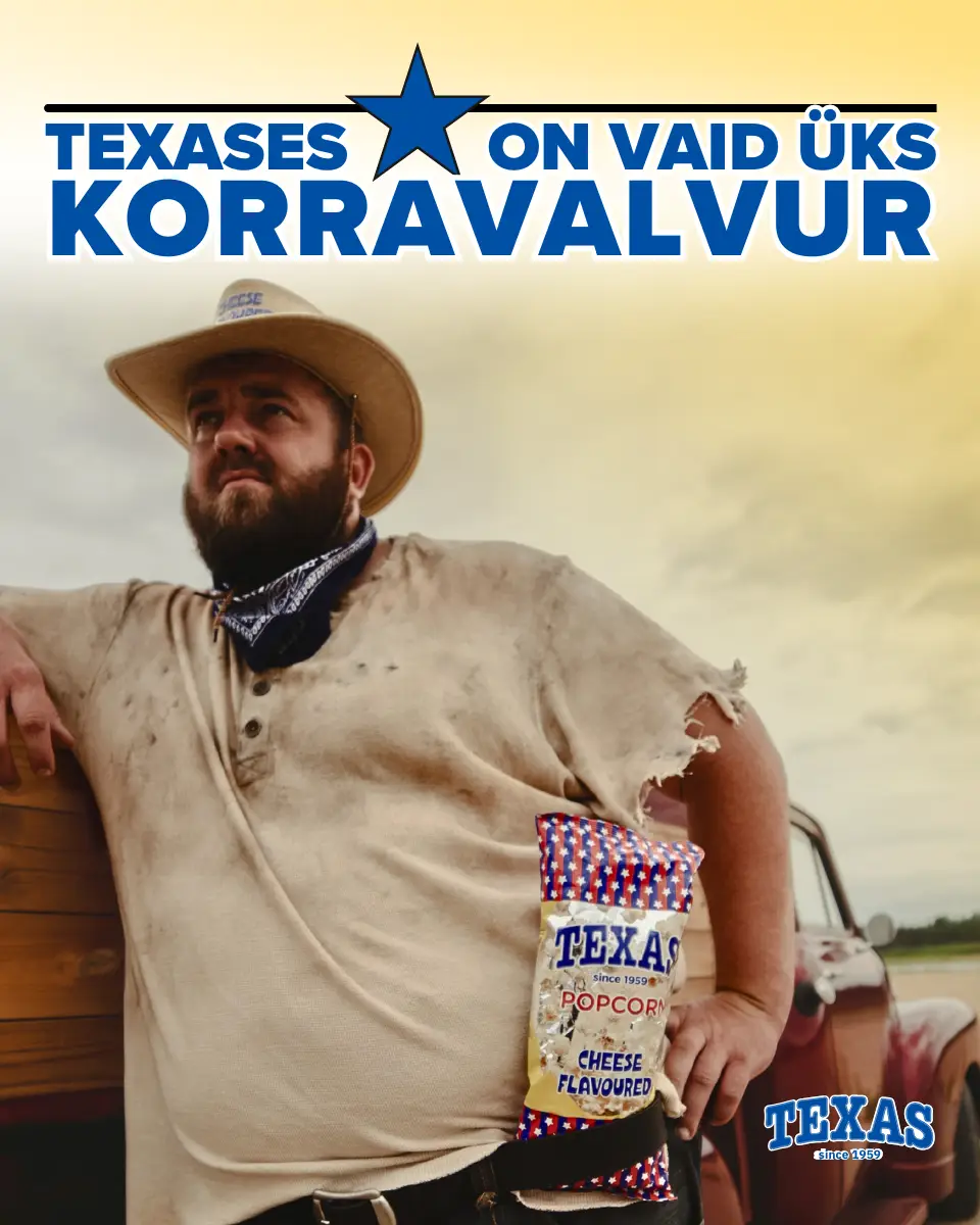 Balsnack Texas popcorn korravalvur