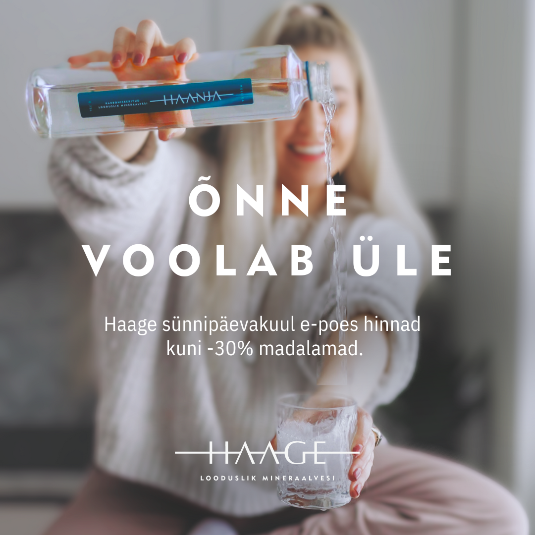 Loovlahendus "õnne voolab üle" Haage sünnipäeva kampaania vee kallamine