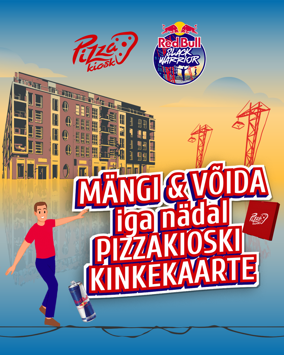 Red Bull Slack Line Warriors mängustatud kampaania Pizzakiosk v2