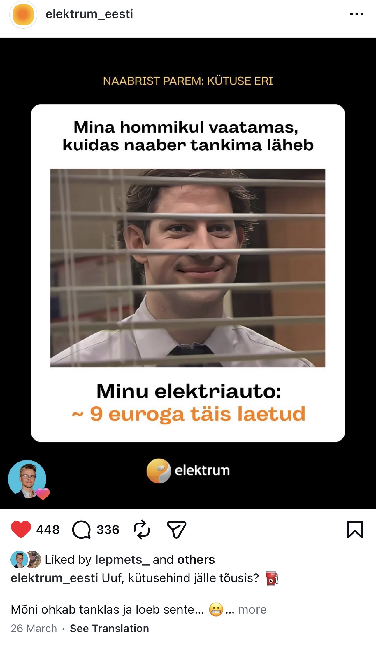 Elektrum elektriauto laadimine. Täispaak 9€ eest